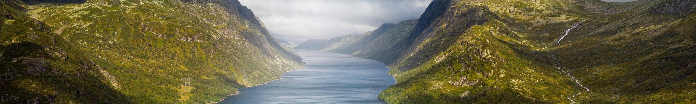 Mountains and fjord